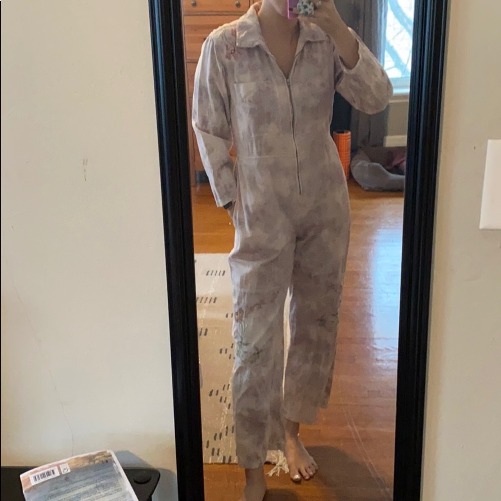 Tie dye long sleeve jumpsuit/overall